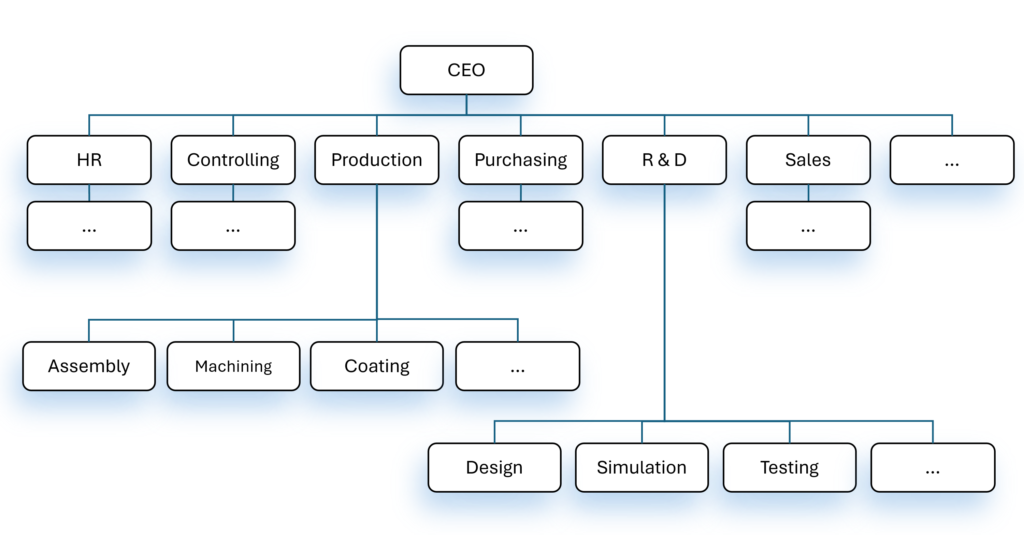 Organizational Structure of a functional organization